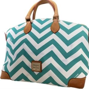 Dooney and Burke Teal Chevron purse